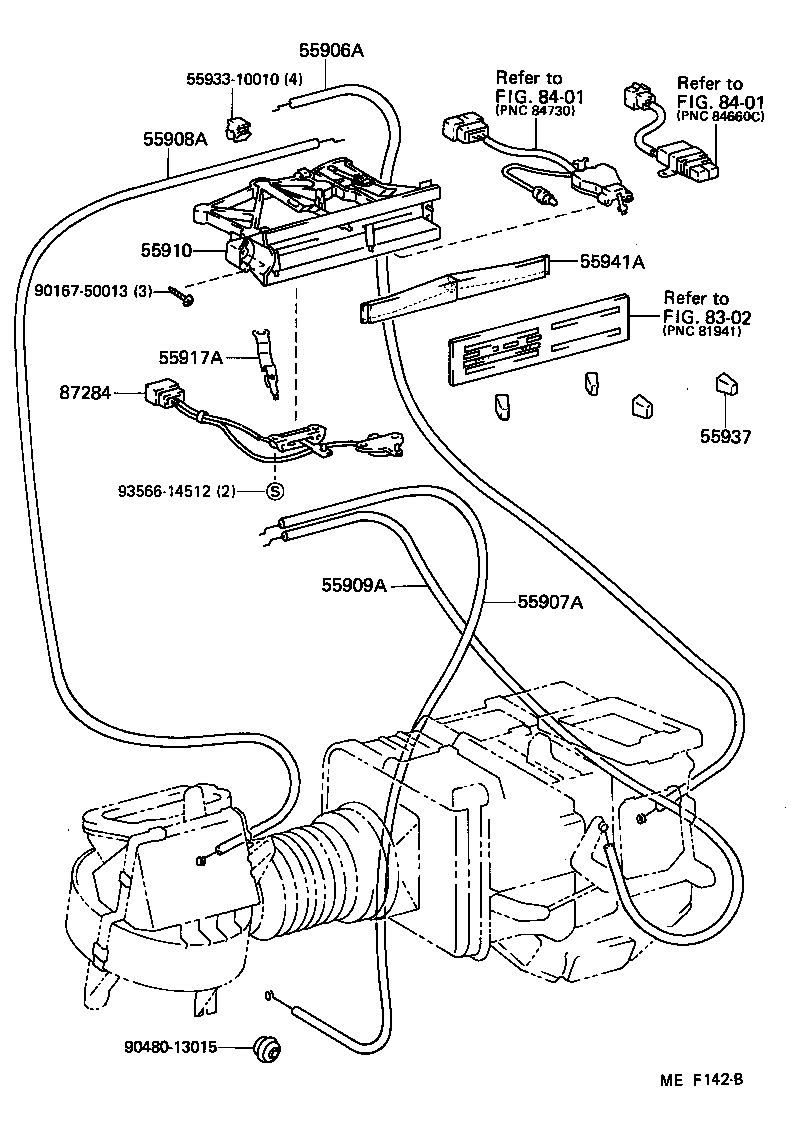 55907-10100 CABLE SUB-ASSY, WATER VALVE CONTROL product image