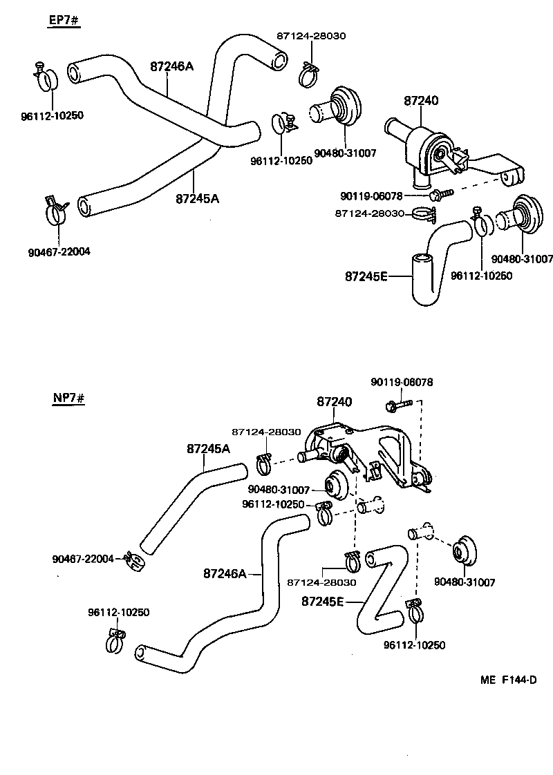 87240-10120 VALVE ASSY, HEATER WATER product image