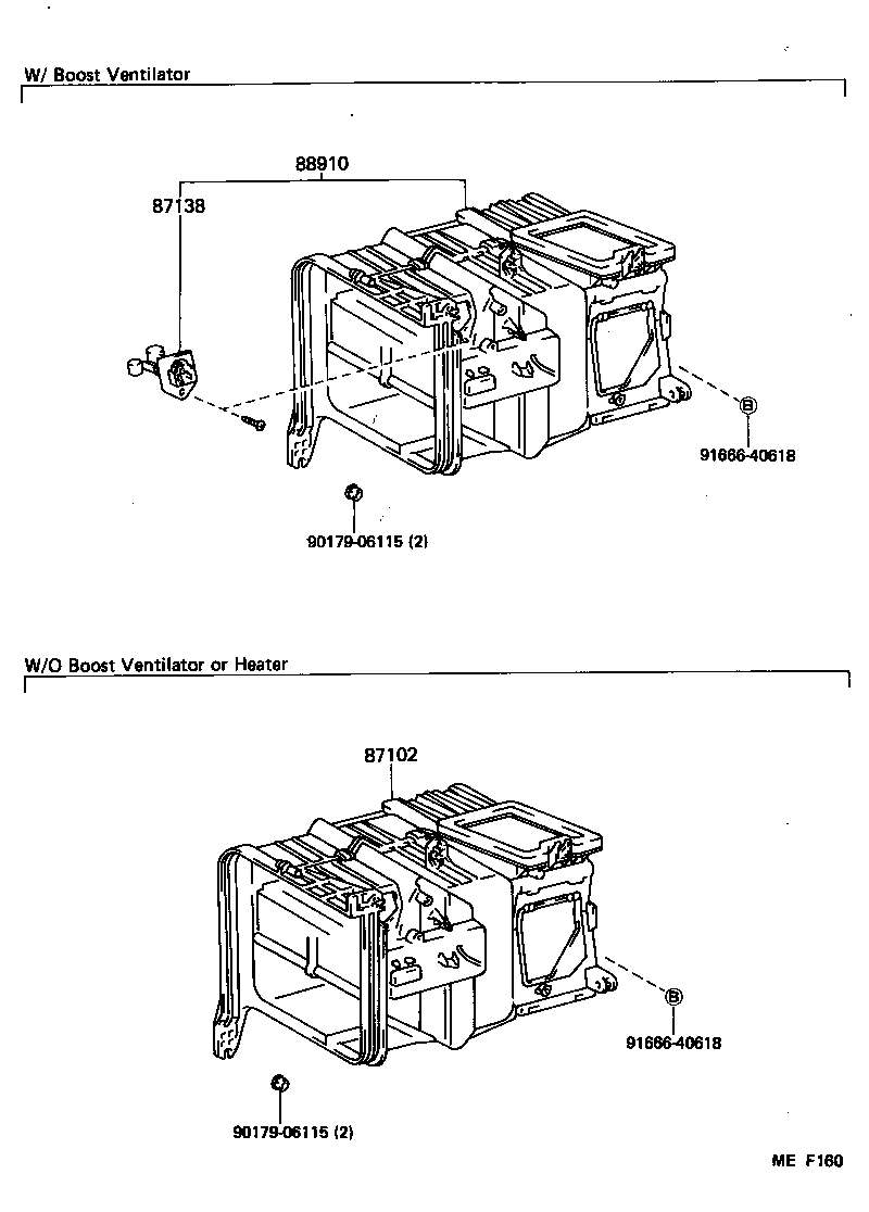 87130-10111 BLOWER ASSY, HEATER, FRONT product image