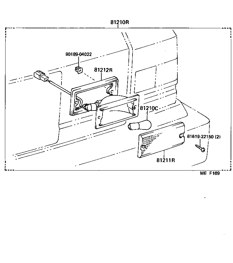 81210-10050 LAMP ASSY, REAR FOG product image