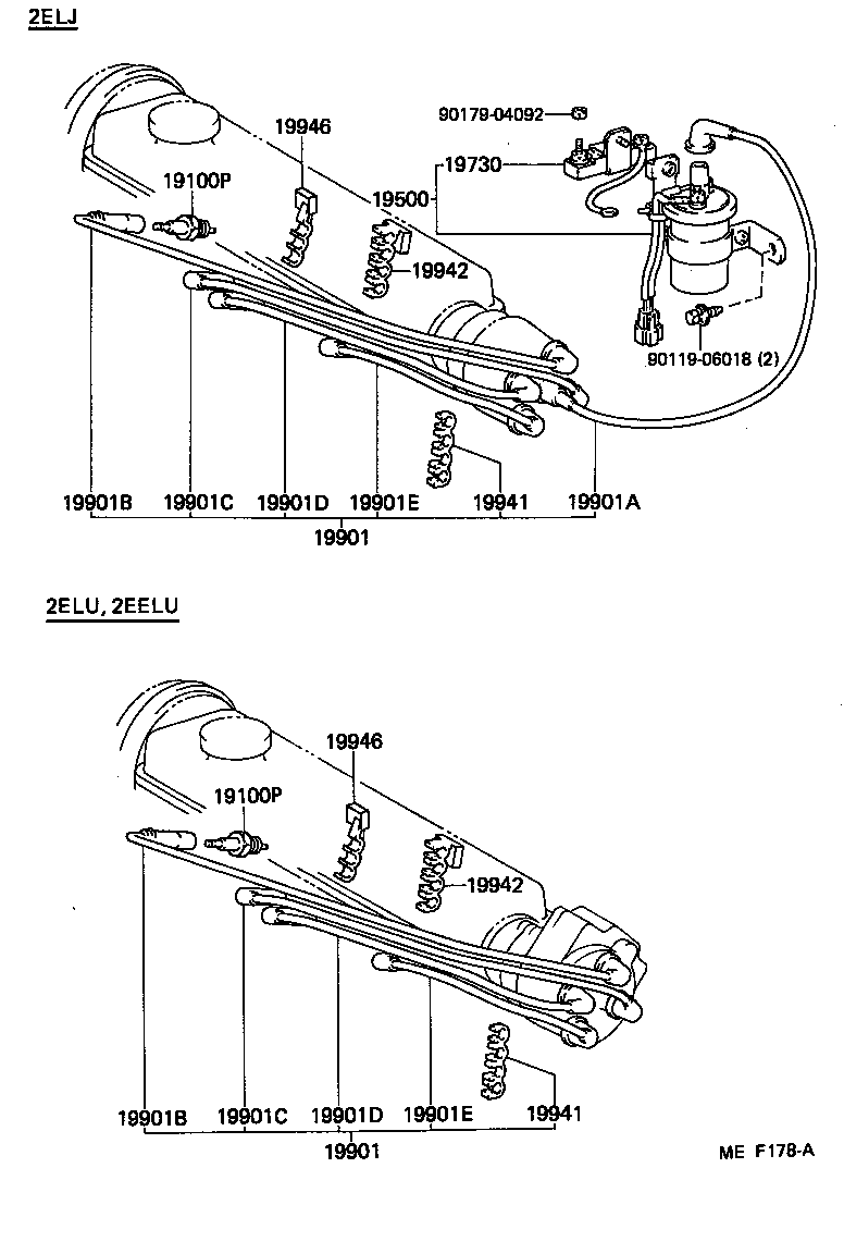90919-12909 CORD, SPARK PLUG RESISTIVE, NO.2 product image