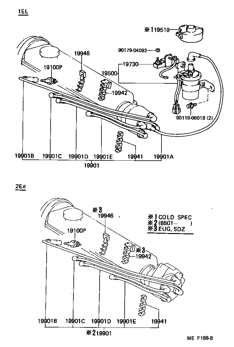 19871-55010 CONNECTOR, GLOW PLUG NO.1 product image