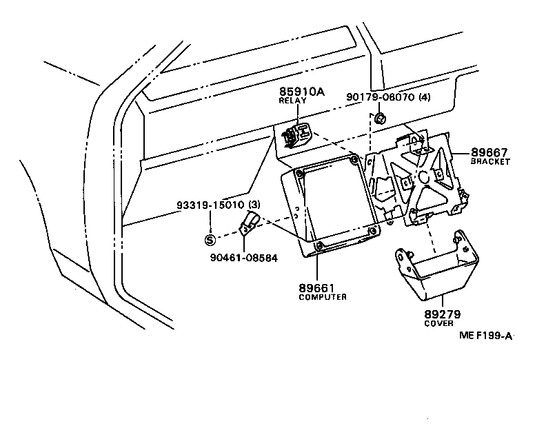 89661-12030 COMPUTER, ENGINE CONTROL product image