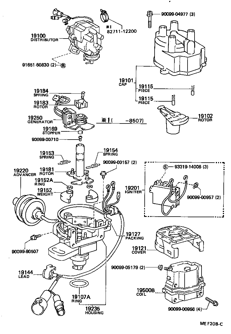 19102-73020 ROTOR SUB-ASSY, DISTRIBUTOR product image