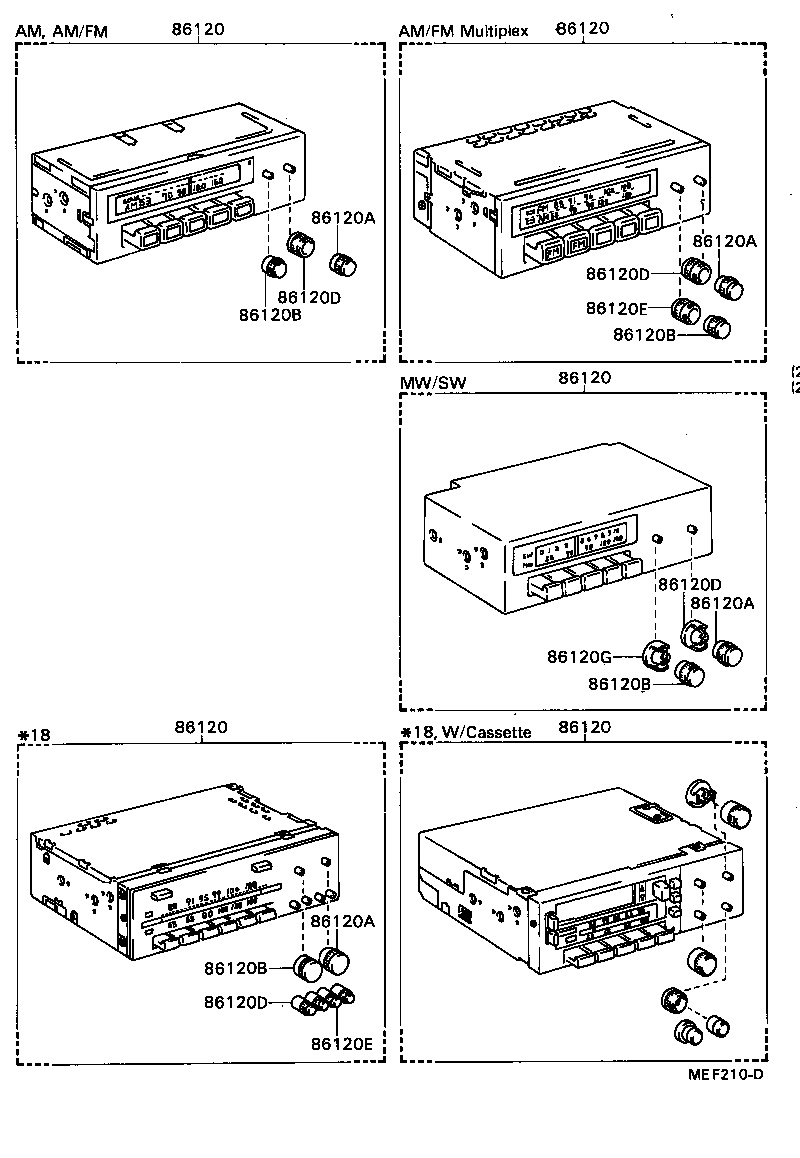 86120-19016 RECEIVER ASSY, RADIO product image