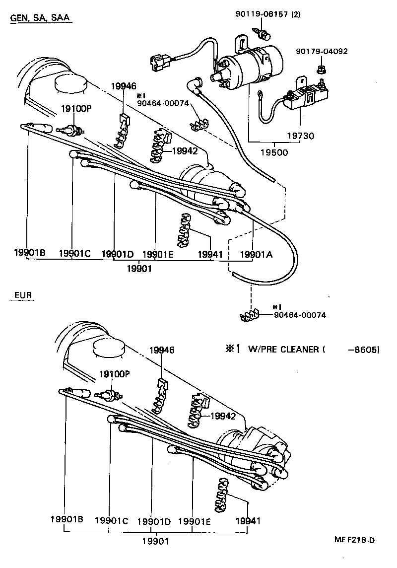 19850-64010 PLUG ASSY, GLOW product image