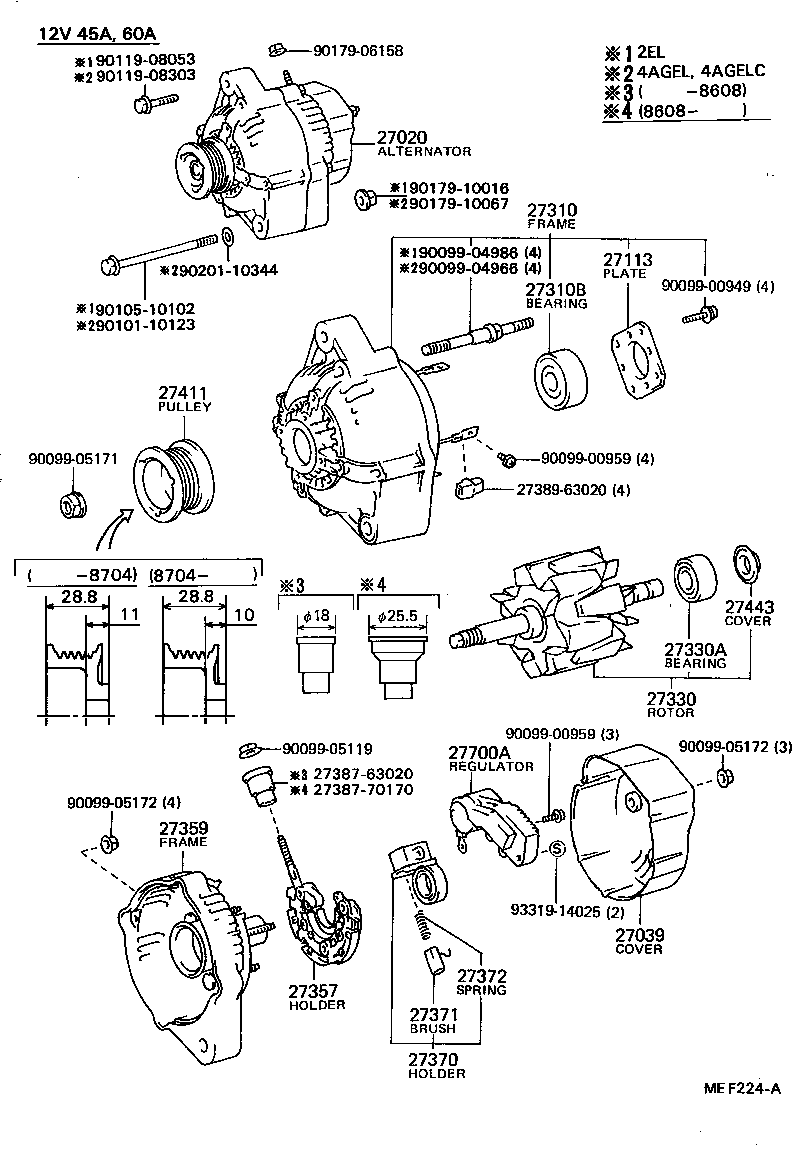 27060-16010 ALTERNATOR ASSY product image