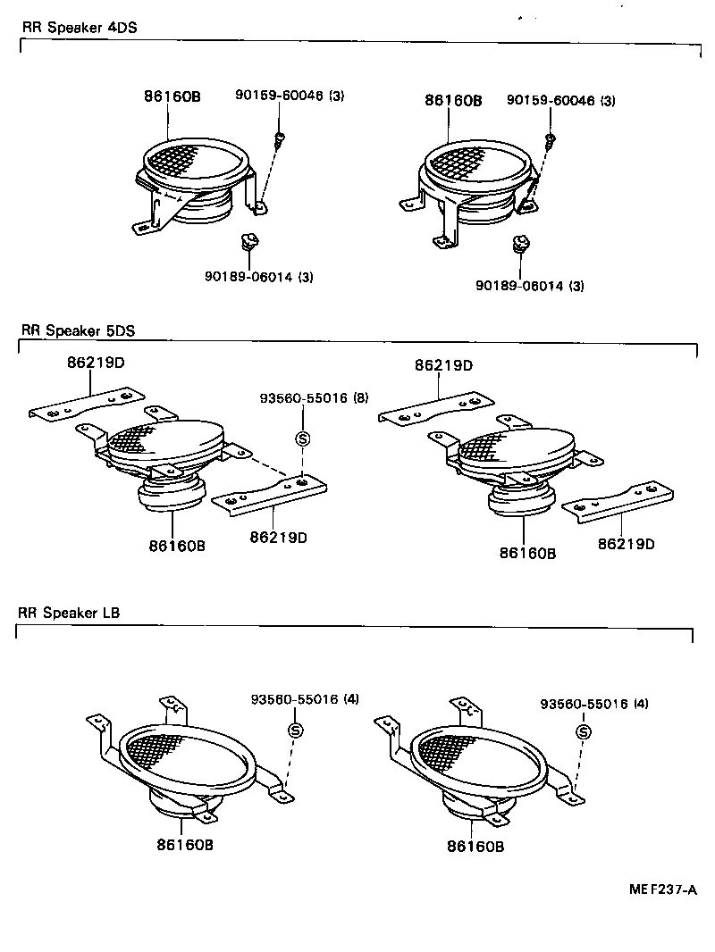 86160-12110 SPEAKER ASSY, REAR product image