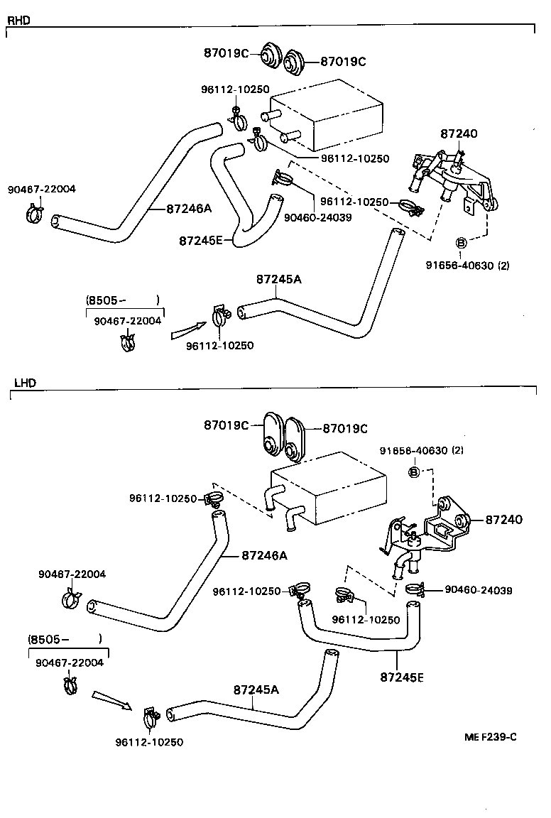 87240-12201 VALVE ASSY, HEATER WATER product image