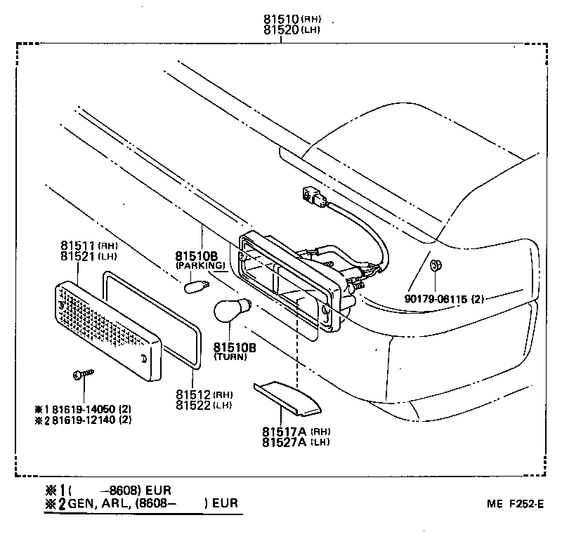 81510-80043 LAMP ASSY, FRONT TURN SIGNAL, RH product image