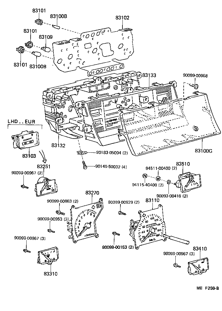 83132-17150 CASE, COMBINATION METER product image
