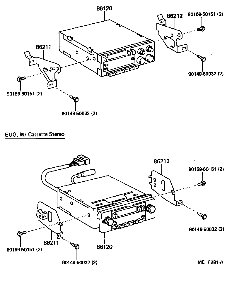 86211-17010 BRACKET, RADIO, NO.1 product image