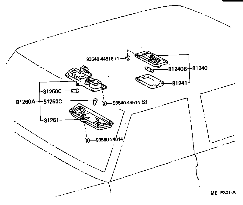 Toyota 81240-90K04 LAMP ASSY, ROOM, NO.1