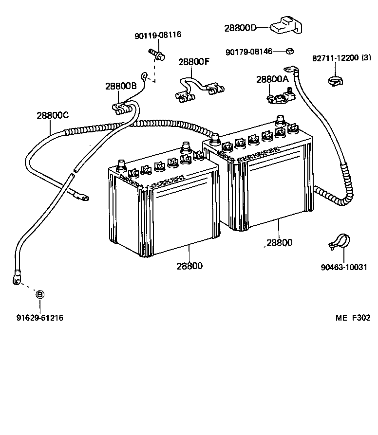 82122-90K02 CABLE, BATTERY TO STARTER(FOR BATTERY TO MAIN SWITCH) product image