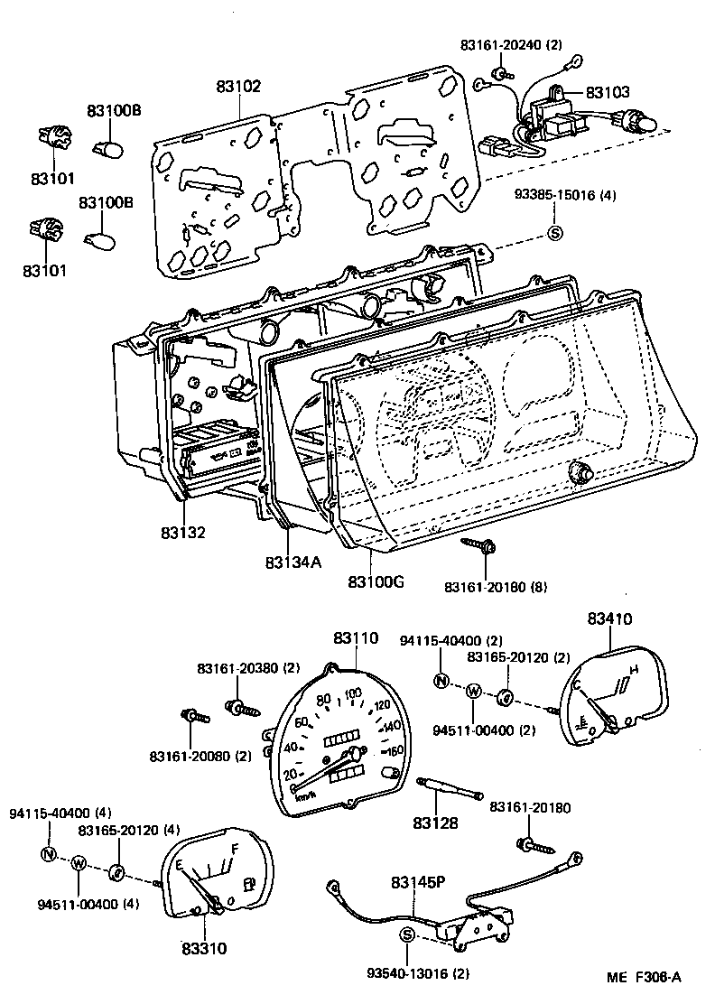 83132-90K02 CASE, COMBINATION METER product image