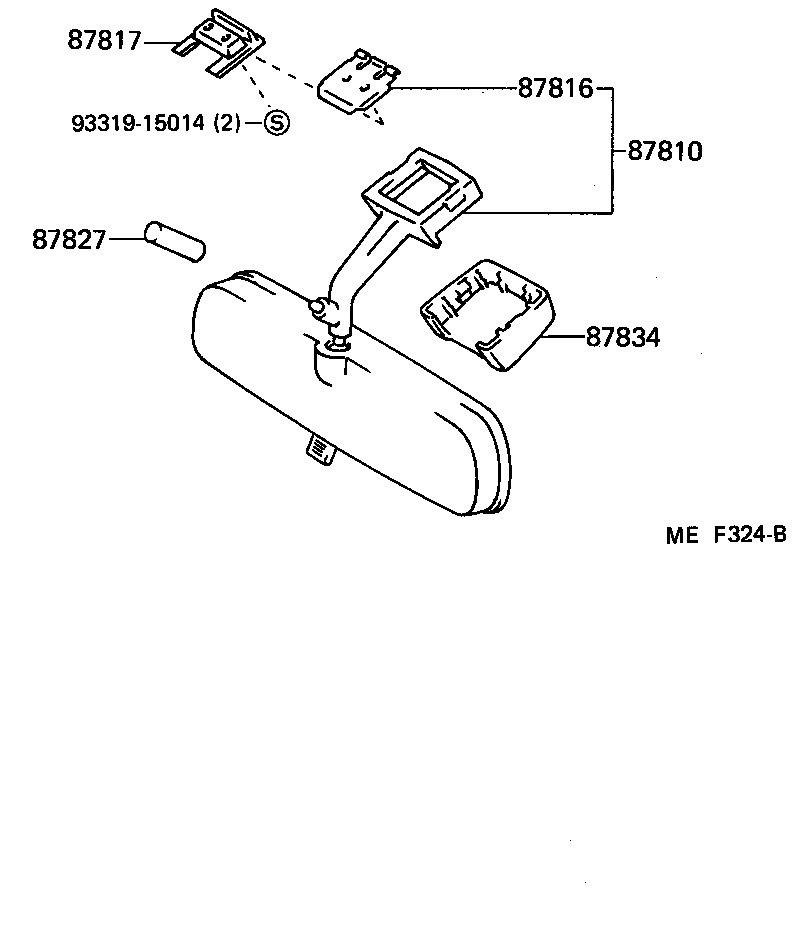 87810-90K06 MIRROR ASSY, INNER REAR VIEW product image