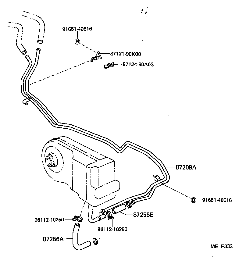 87208-90K07 PIPE SUB-ASSY, HEATER WATER, A product image