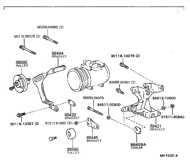 88440-26070 PULLEY ASSY, IDLE, NO.2 product image