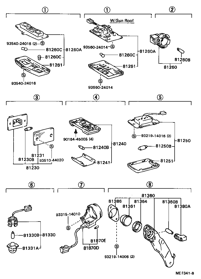 81230-30090 LAMP ASSY, COURTESY product image