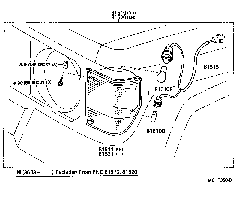 81510-69275 LAMP ASSY, FRONT TURN SIGNAL, RH product image