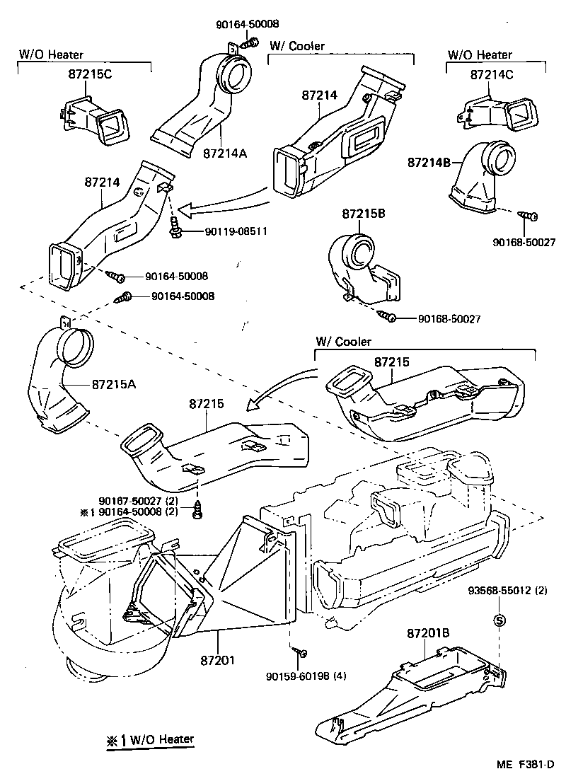 55832-90K00 DUCT, AIR, SIDE NO.4 RH product image