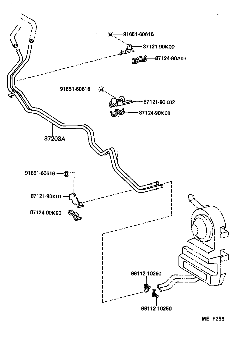 87245-90K01 HOSE, HEATER WATER, OUTLET A product image