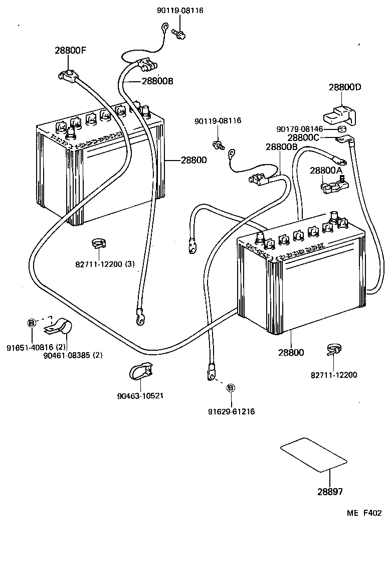 82122-90K02 CABLE, BATTERY TO STARTER(FOR BATTERY TO MAIN SWITCH) product image