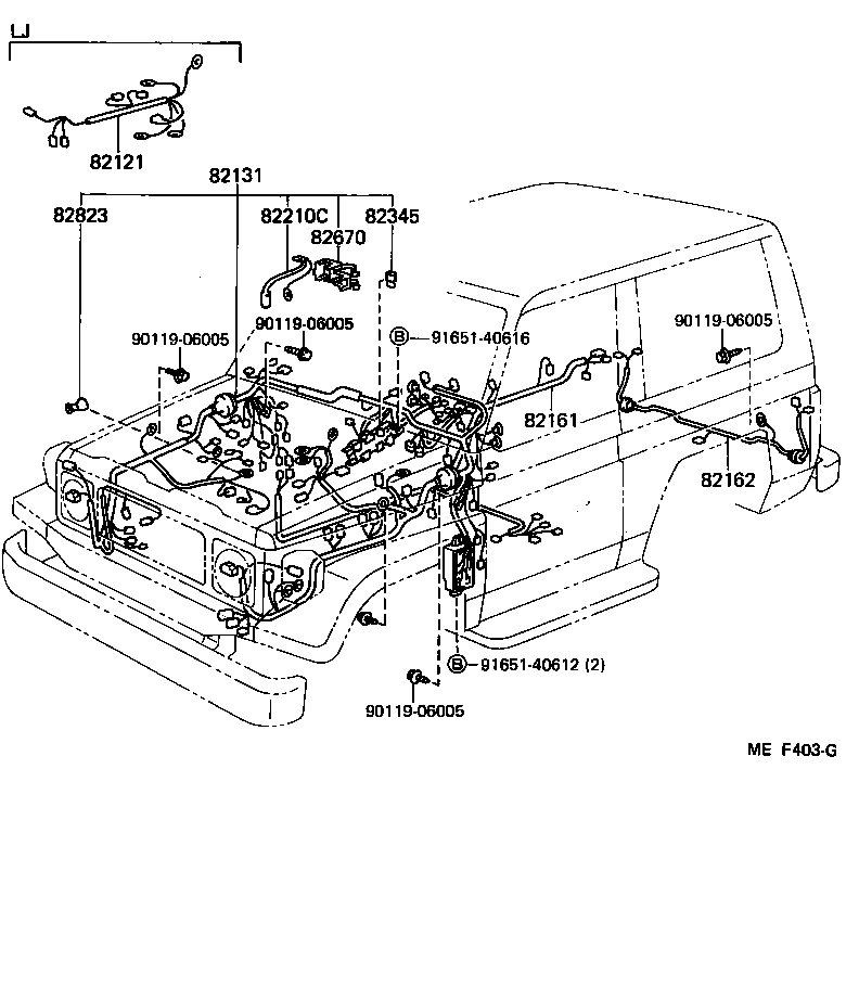 82142-90K02 WIRE, INSTRUMENT PANEL, NO.2 product image