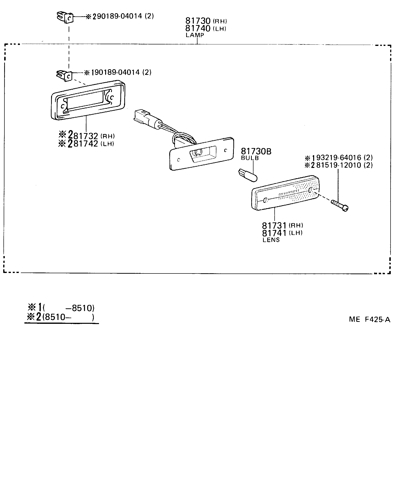 Toyota 81730-90A01 LAMP ASSY, SIDE TURN SIGNAL, RH