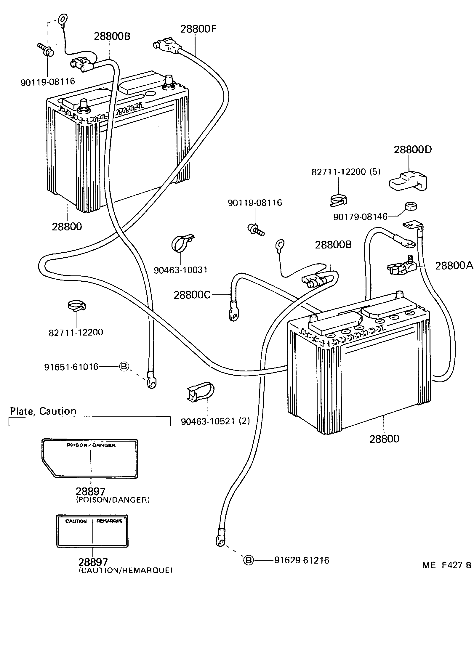 82122-90K09 CABLE, BATTERY TO BATTERY product image