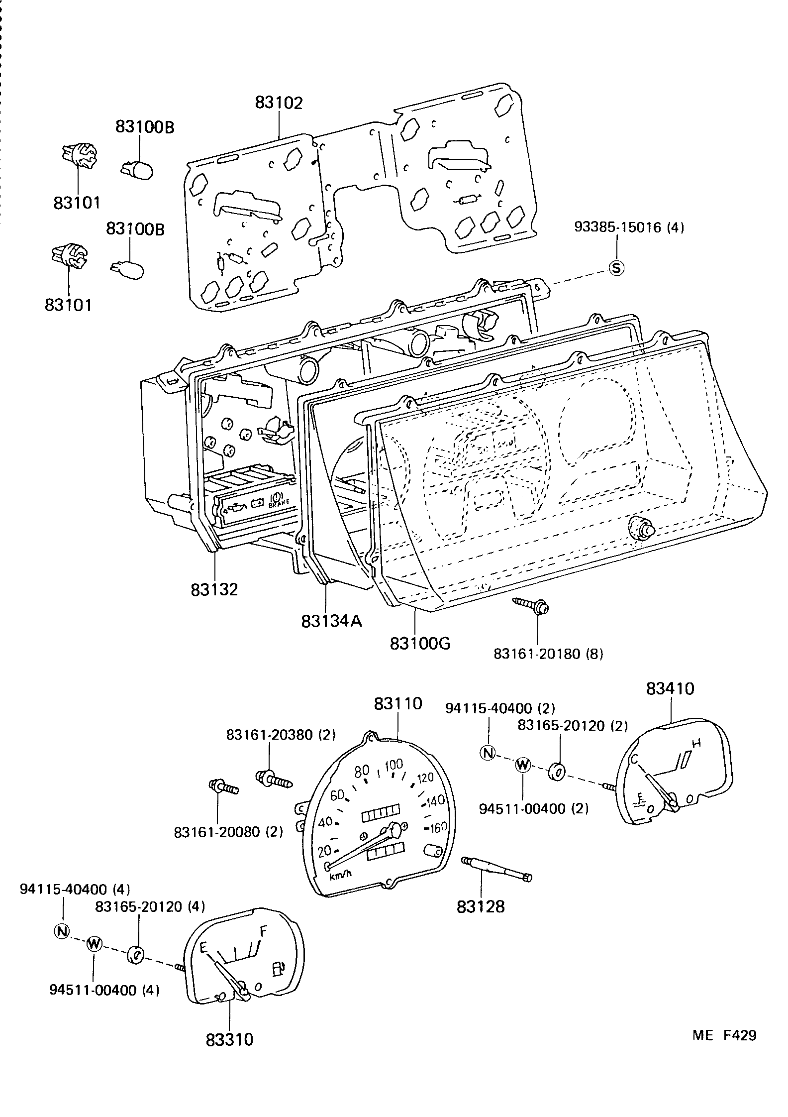 83247-90K12 PLATE SUB-ASSY, COMBINATION METER CIRCUIT, NO.1 product image