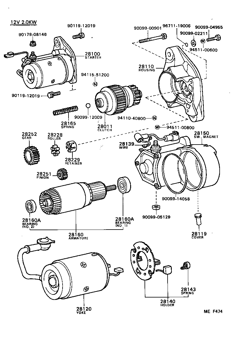 28100-47071 STARTER ASSY product image