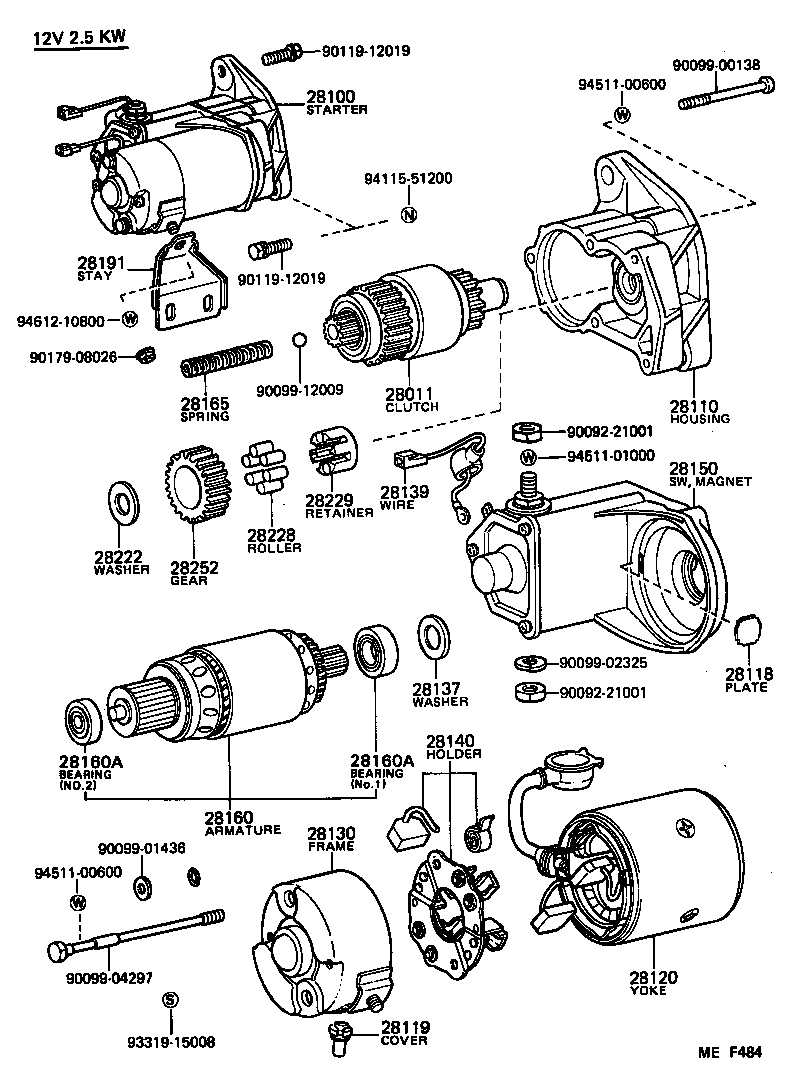 28150-56191 SWITCH ASSY, MAGNET STARTER product image