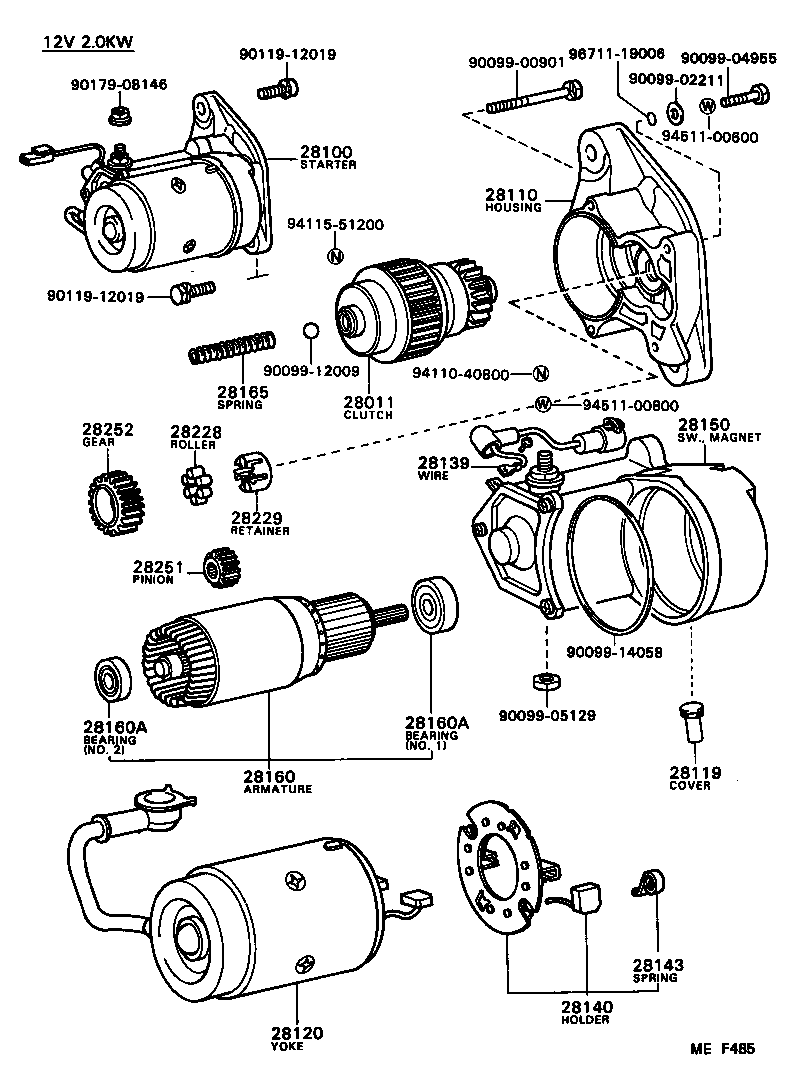 28150-56191 SWITCH ASSY, MAGNET STARTER product image