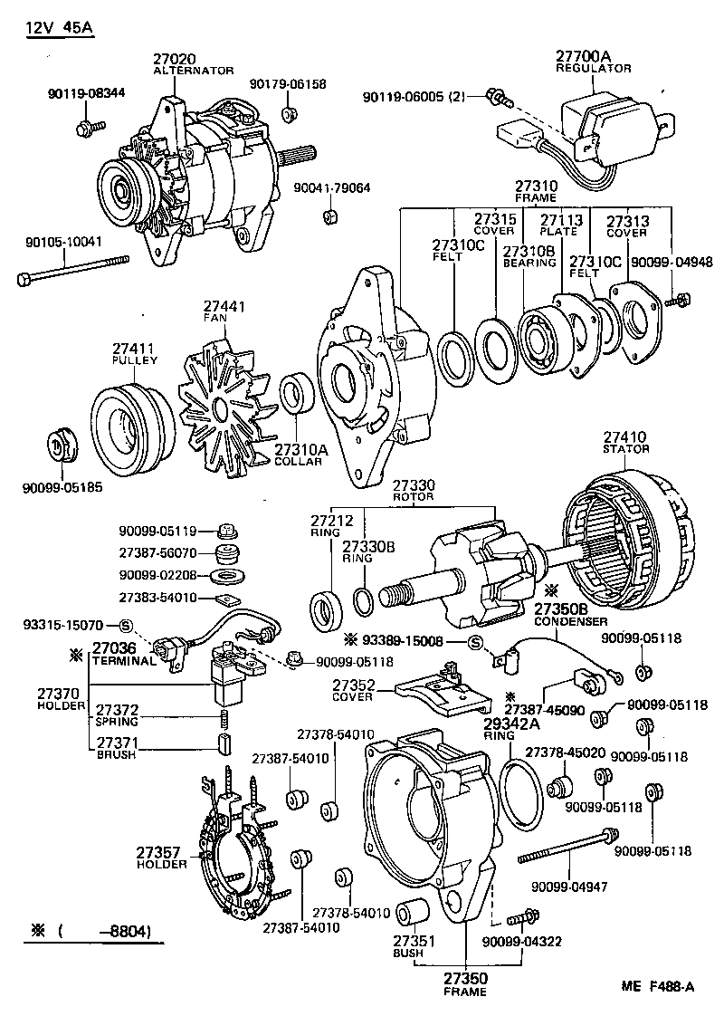 27060-35110 ALTERNATOR ASSY product image