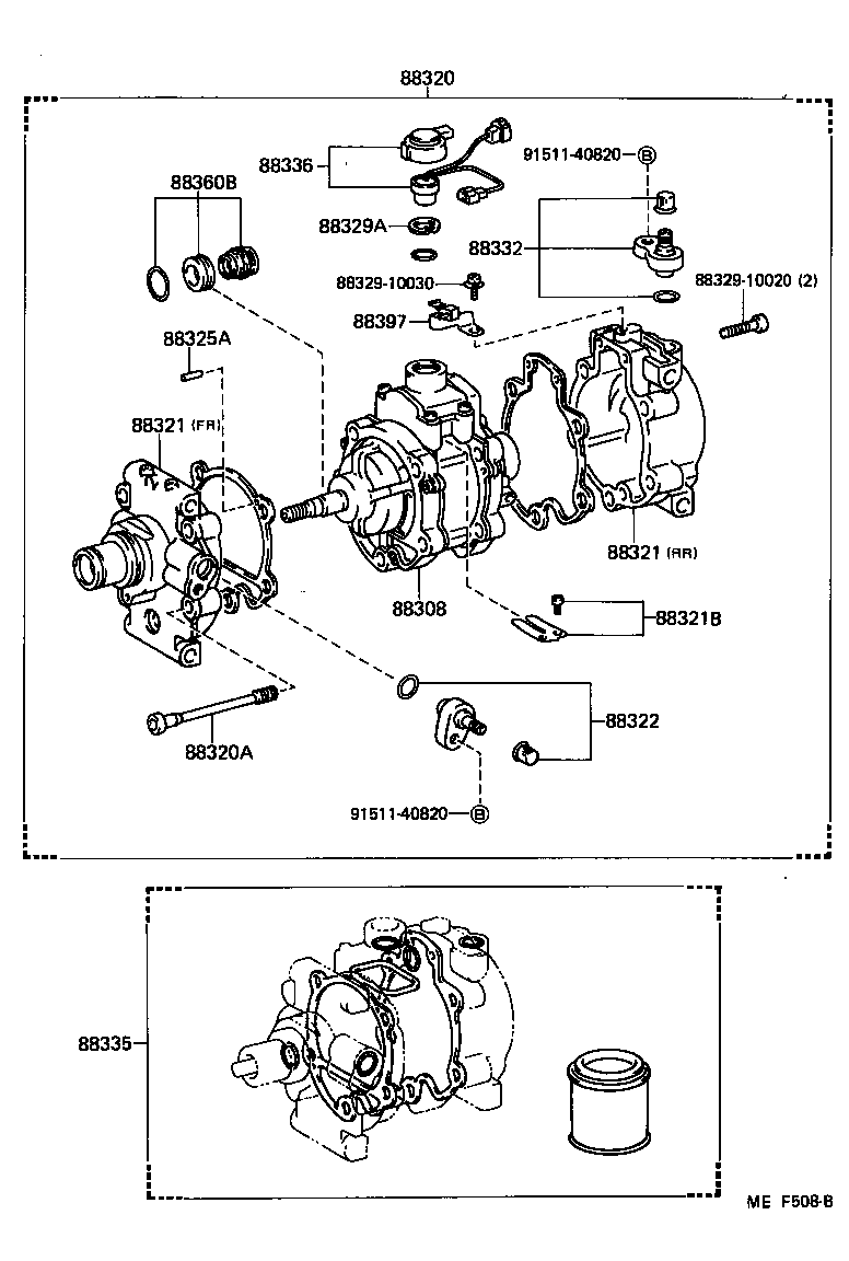 88444-10020 BRACKET, IDLE PULLEY product image