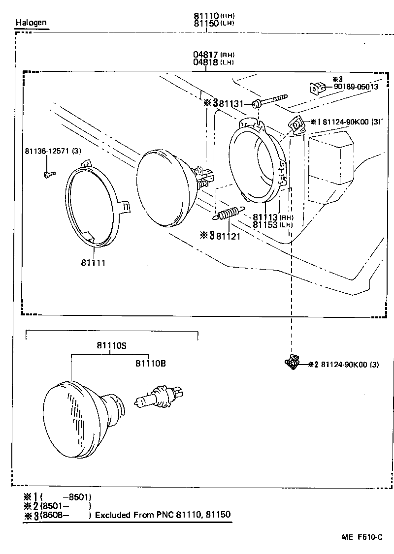 81150-69355 HEADLAMP ASSY, LH product image