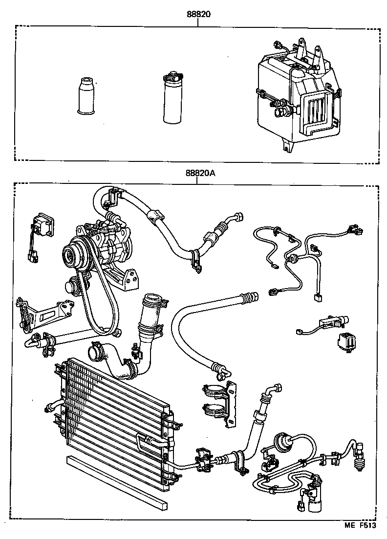 88830-60100 AIR CONDITIONER & ACCESSORY SUB-ASSY, NO.2 product image