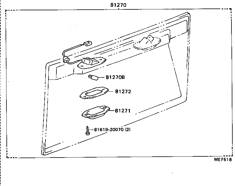 81270-22210 LAMP ASSY, LICENSE PLATE product image