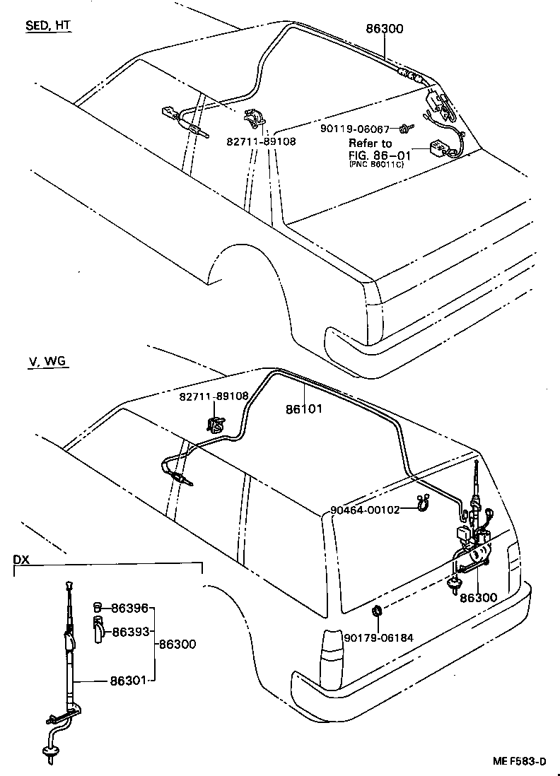 86300-22290 ANTENNA ASSY, W/HOLDER product image