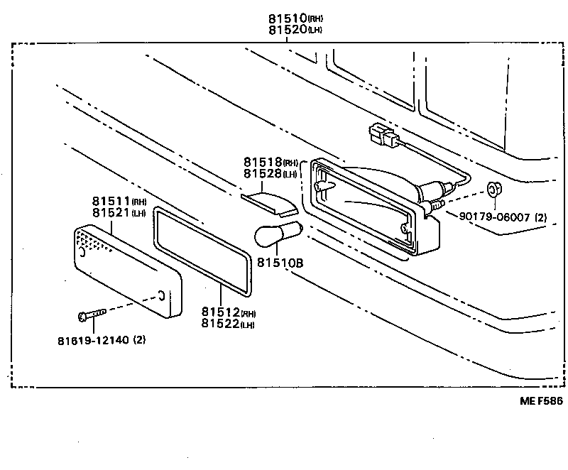 81510-80016 LAMP ASSY, FRONT TURN SIGNAL, RH product image