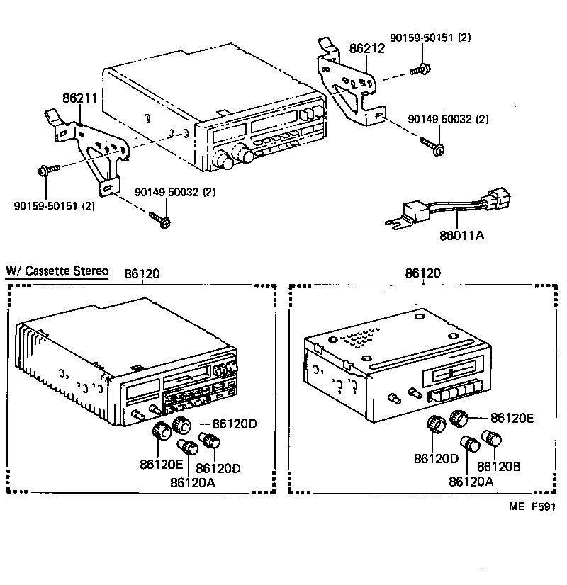 86128-17010 KNOB, RADIO RECEIVER SWITCH product image