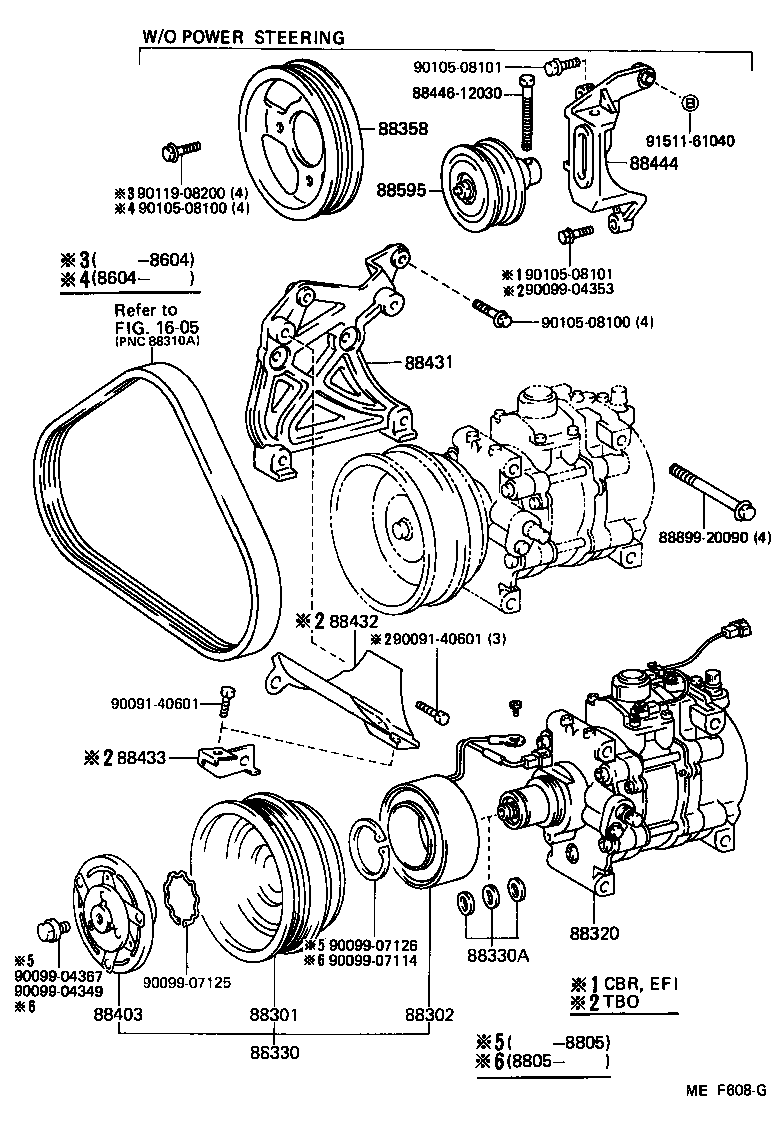 88688-10200 BRACKET, COMPRESSOR MOUNTING, NO.2 product image