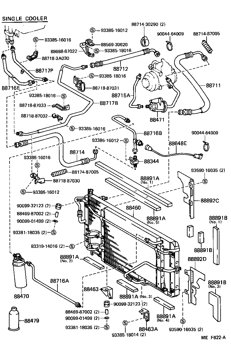 Toyota 88550-87002 MOTOR ASSY, BLOWER (FOR CONDENSER)
