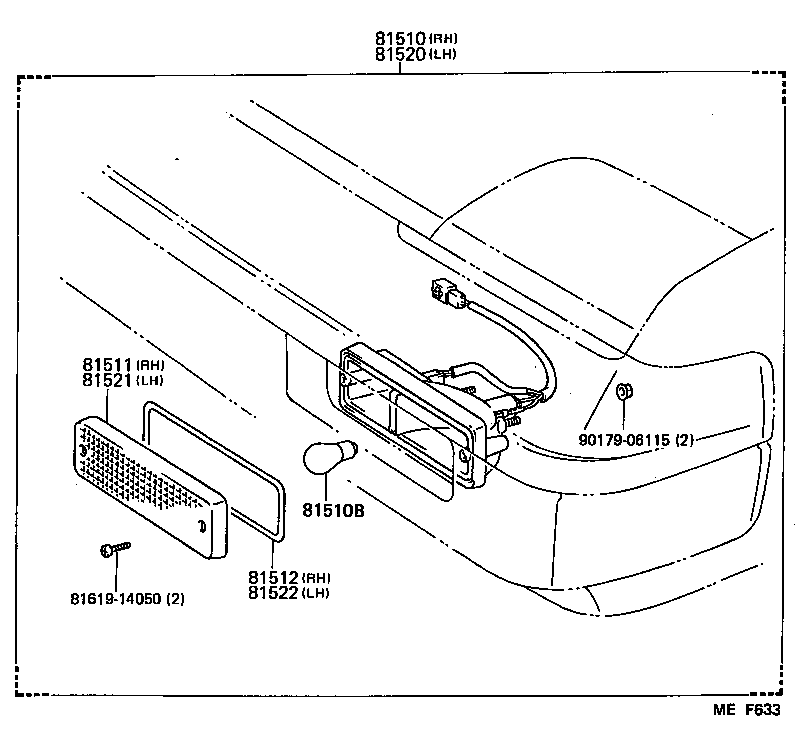 81520-80013 LAMP ASSY, FRONT TURN SIGNAL, LH product image