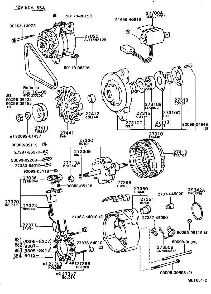 27060-16010 ALTERNATOR ASSY product image