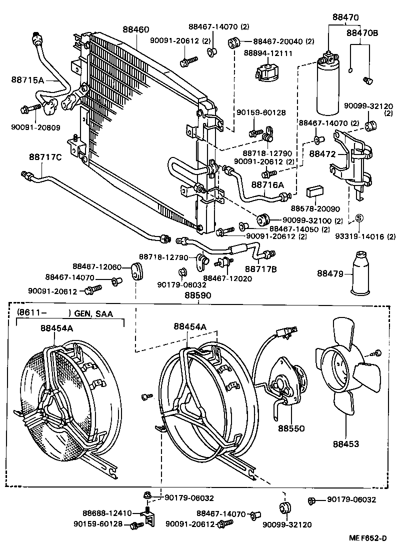 88453-32010 FAN, COOLING (FOR CONDENSER) product image