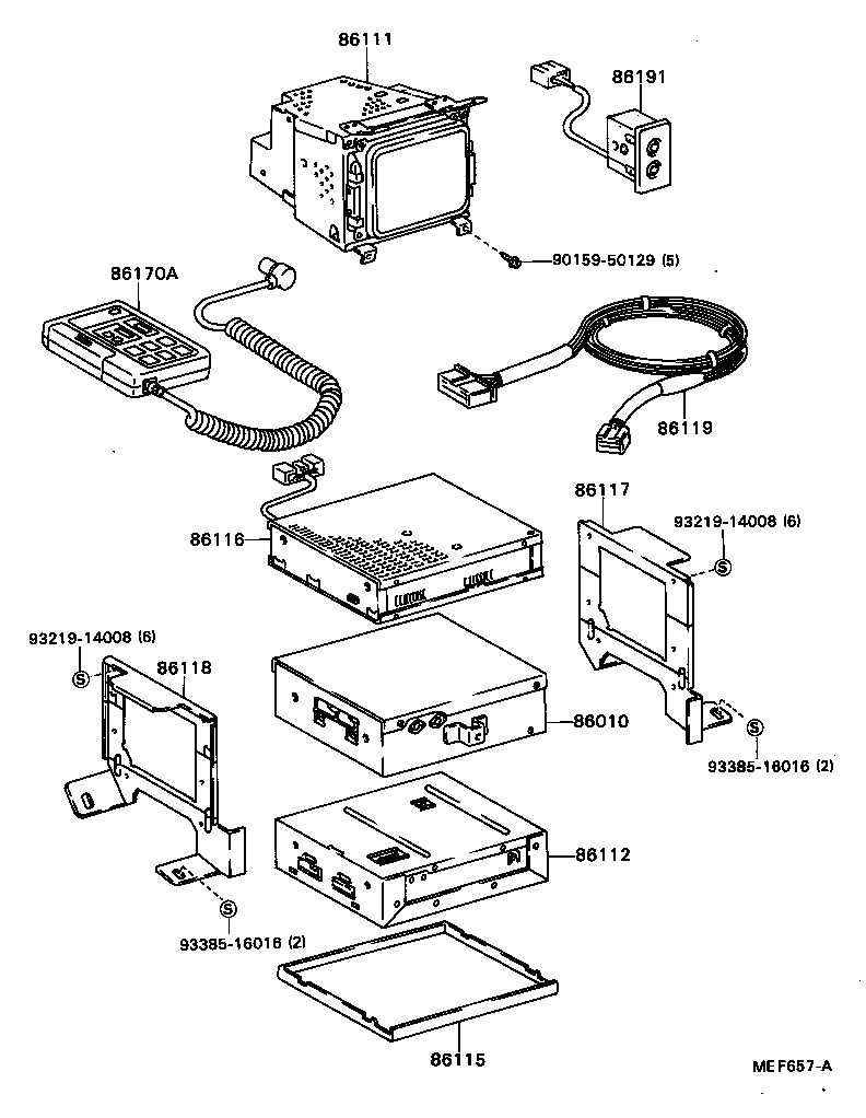 86117-24010 BRACKET, MULTI-DISPLAY CONTROLLER, A product image