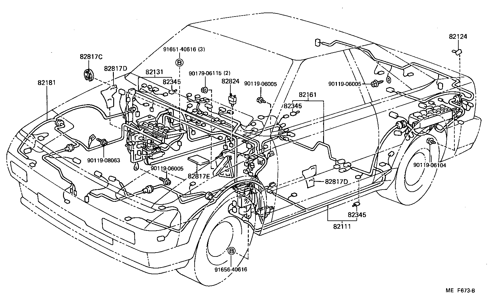 Toyota 82181-17110 WIRE, LUGGAGE ROOM, NO.1
