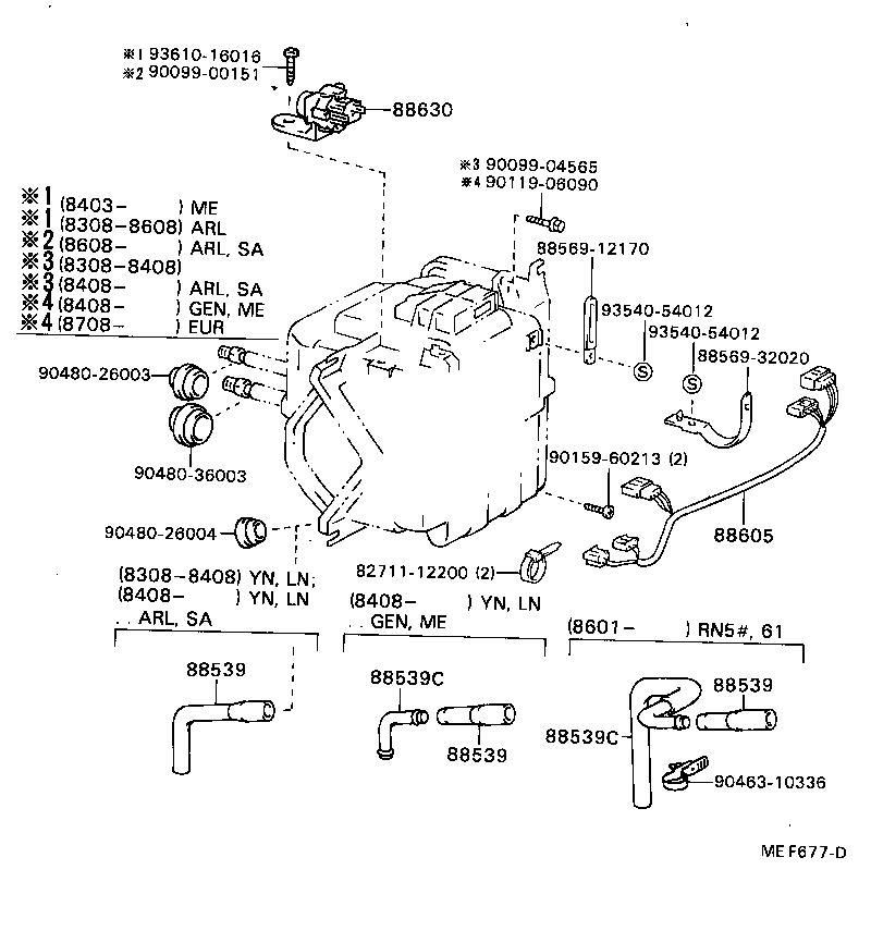 88605-89124 HARNESS SUB-ASSY, COOLER WIRING, NO.1 product image